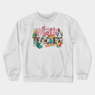 Math Teacher Western Mexican Cinco de Mayo Crewneck Sweatshirt